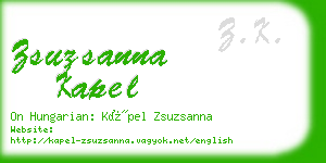 zsuzsanna kapel business card